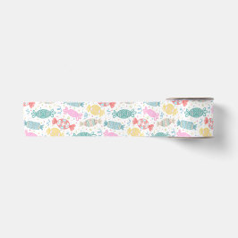 Cartoon bunte festliche Bonbons Satinband