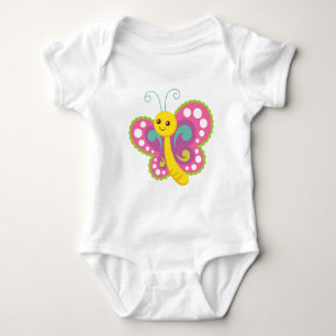 Cartoon Butterfly Baby Strampler