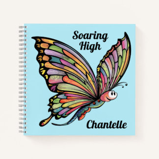 Cartoon Butterfly Personalisiert Notizbuch