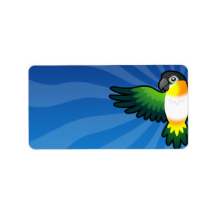 Cartoon-Caique/Lovebird/Pionus/Papagei Adressaufkleber