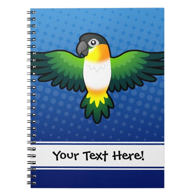 Cartoon-Caique/Lovebird/Pionus/Papagei Notizblock (Vorderseite)