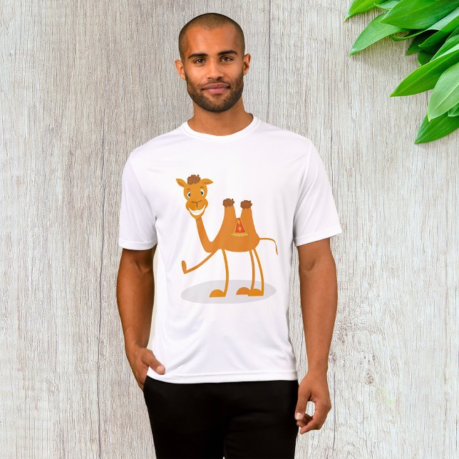 Cartoon Camel Smiling Desert Animal Character T-Shirt (Von Creator hochgeladen)