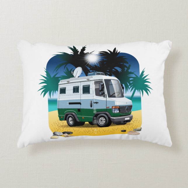 Cartoon Camper Dekokissen (Vorderseite)