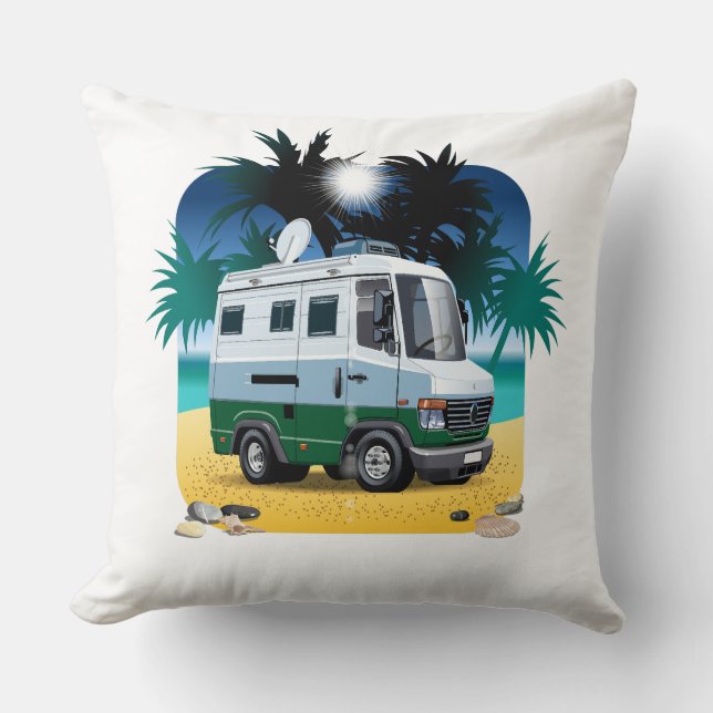 Cartoon Camper Kissen (Vorderseite)