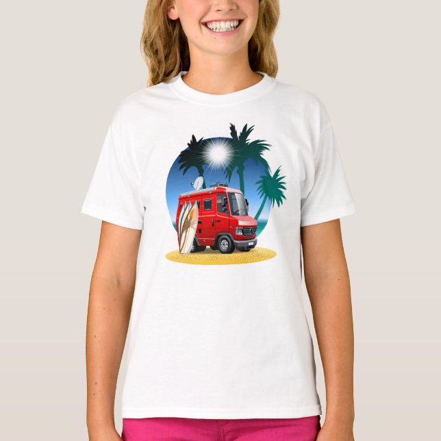 Cartoon Camper T-Shirt (Vorderseite)