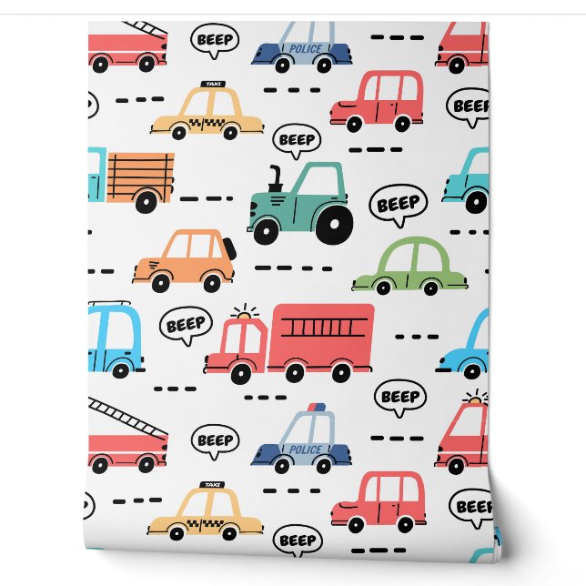 Cartoon Cars Tapete (Abrollen)