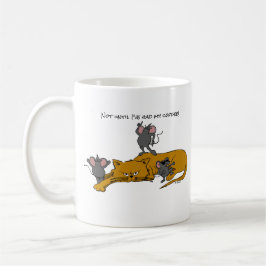 Cartoon Cat and Dancing Mice Kaffee Tasse