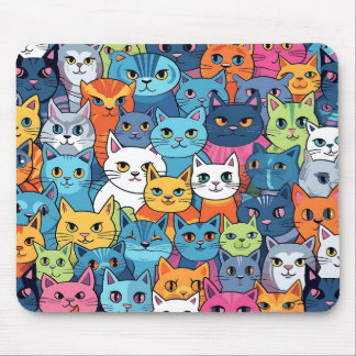 Cartoon Cat Face Mouse Pad Mousepad