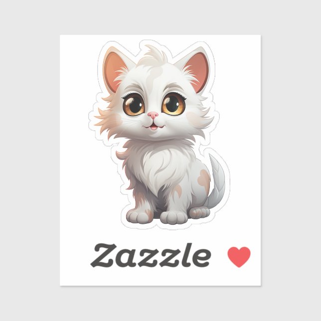 Cartoon Cat Illustration Aufkleber (Blatt)