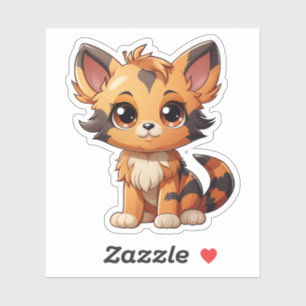 Cartoon Cat Illustration Aufkleber