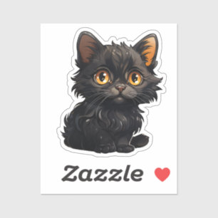 Cartoon Cat Illustration Aufkleber