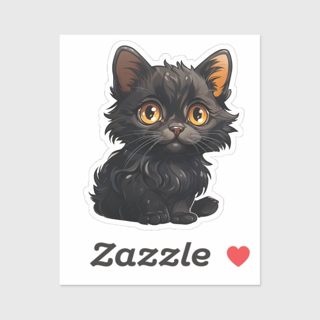 Cartoon Cat Illustration Aufkleber (Blatt)
