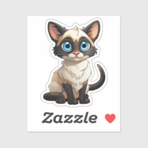 Cartoon Cat Illustration Aufkleber