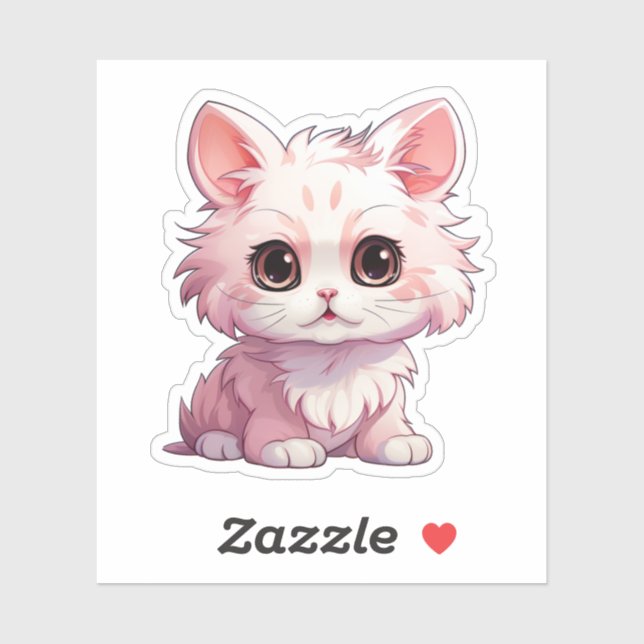 Cartoon Cat Illustration Aufkleber (Blatt)