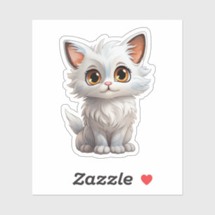 Cartoon Cat Illustration Aufkleber