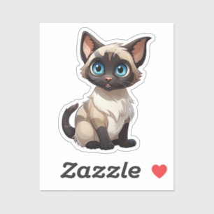 Cartoon Cat Illustration Aufkleber