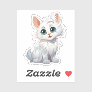Cartoon Cat Illustration Aufkleber
