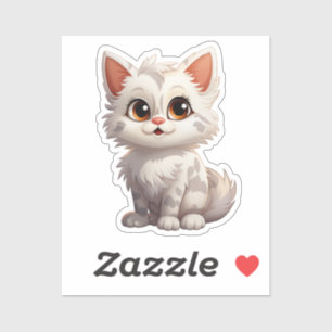 Cartoon Cat Illustration Aufkleber