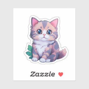 Cartoon Cat Illustration Aufkleber