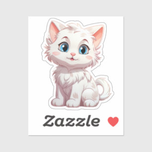 Cartoon Cat Illustration Aufkleber