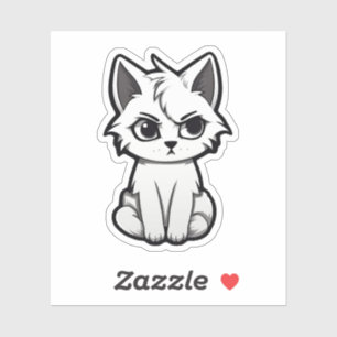 Cartoon Cat Illustration Aufkleber