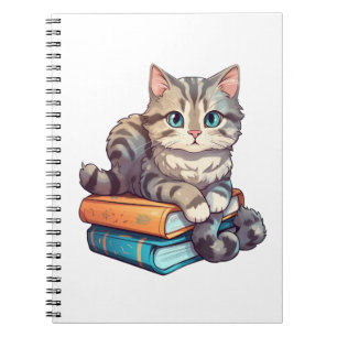 Cartoon Cat Illustration Notizblock
