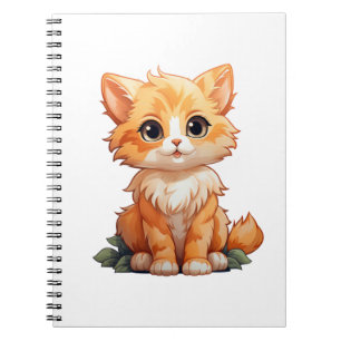 Cartoon Cat Illustration Notizblock