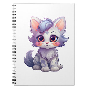 Cartoon Cat Illustration Notizblock