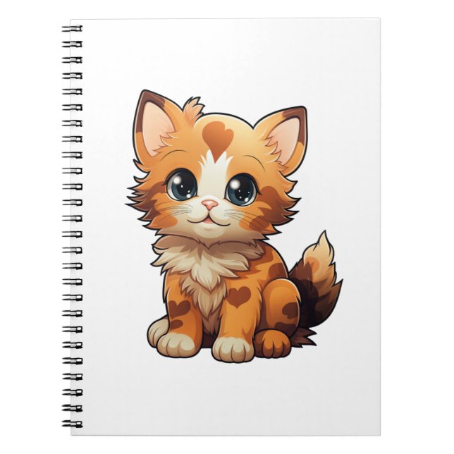 Cartoon Cat Illustration Notizblock (Vorderseite)