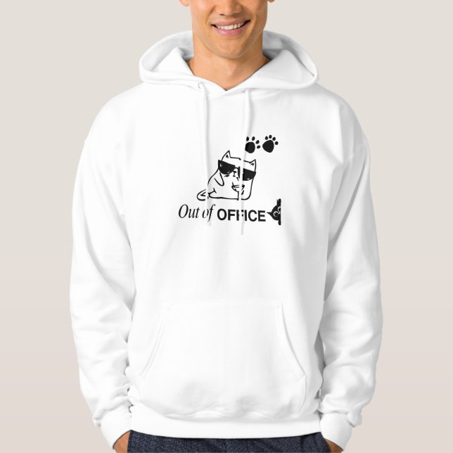 CARTOON CAT MEN'S AND WOMEN'S HOODIE (Vorderseite)