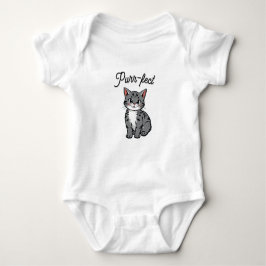 Cartoon Cat Purr-fect Baby Strampler