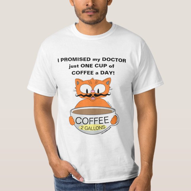 Cartoon Cat Señor Gato™ Riesencoffee Cup Funny T-Shirt (Vorderseite)