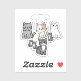 Cartoon Cats Aufkleber
