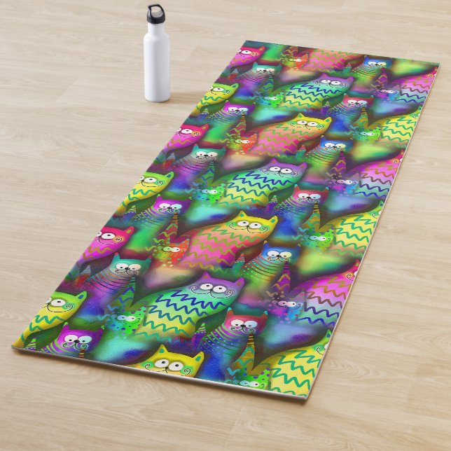 Cartoon Cats Yoga Mat Yogamatte (Beispiel)