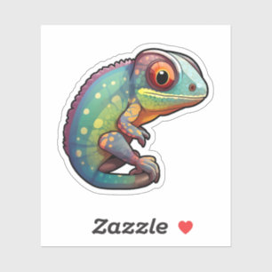 Cartoon Chameleon Aufkleber