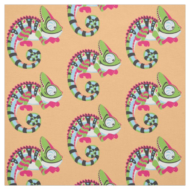 Cartoon Chameleon Stoff (Muster)