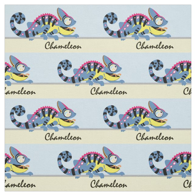Cartoon Chameleon Stoff (Muster)