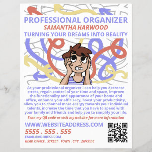 Cartoon Chaos Design, Beruflicher Organisator Flyer