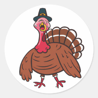 Cartoon Character - Türkei Runder Aufkleber