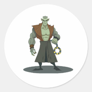 Cartoon Character - Villain Runder Aufkleber