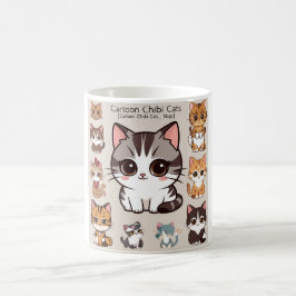 Cartoon Chibi Cats Tasse