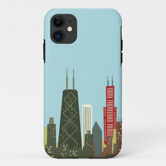Cartoon Chicago Case-Mate iPhone Hülle (Rückseite)