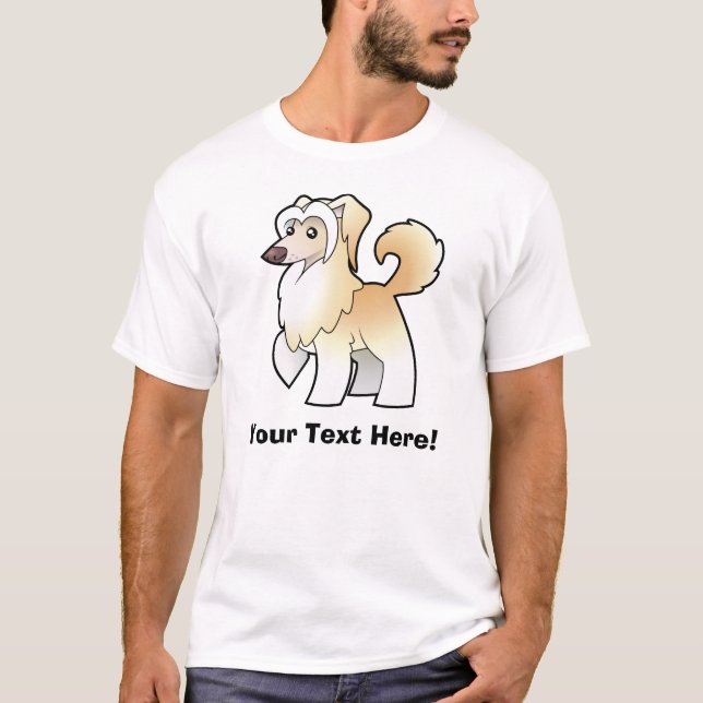 Cartoon-chinesisches mit Haube (powderpuff) T-Shirt (Vorderseite)