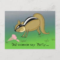 Cartoon Chipmunk mit Eiscreme