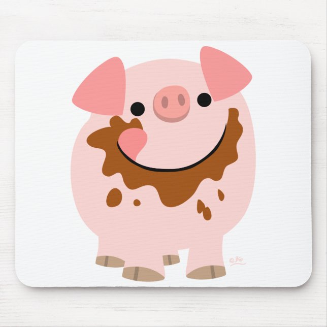 Cartoon Chocolate Pig mousepad (Vorne)
