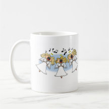 Cartoon Choir of Angels Kaffee Tasse
