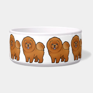 Cartoon-Chow-Chow Chow-Chow Napf