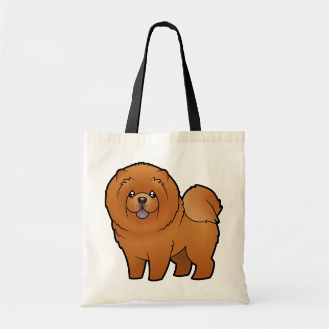 Cartoon-Chow-Chow Chow-Chow Tragetasche (Vorne)