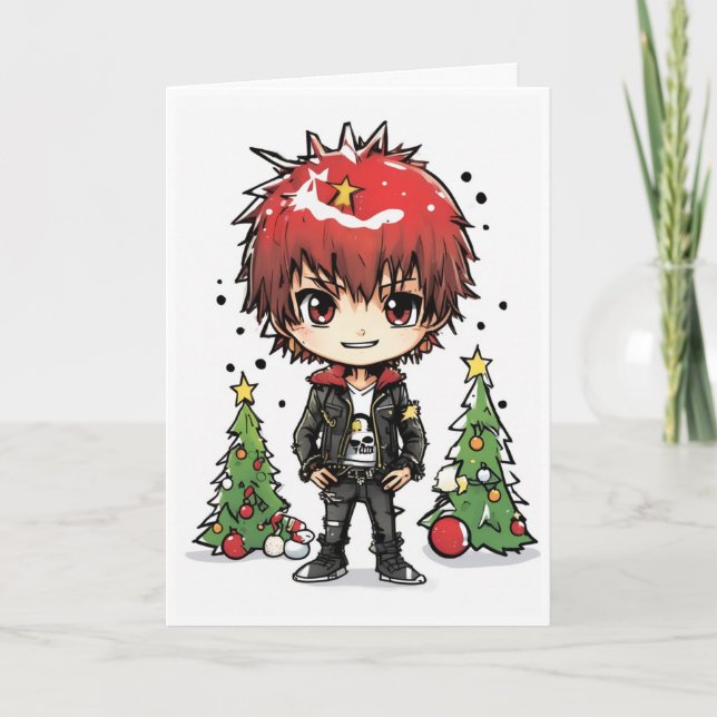 cartoon christmas card karte (Vorderseite)