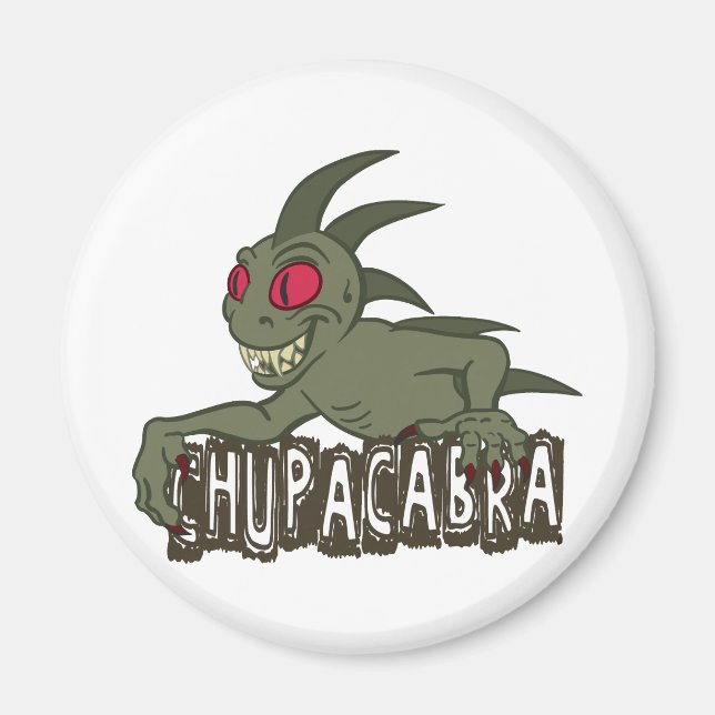 Cartoon Chupacabra Magnet (Vorne)
